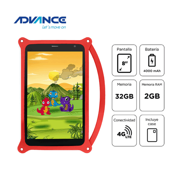 Tablet Advance Intro TR8050, 8" IPS 1280x800, Android 14 Go, 4G, Dual SIM, 32GB, RAM 2GB