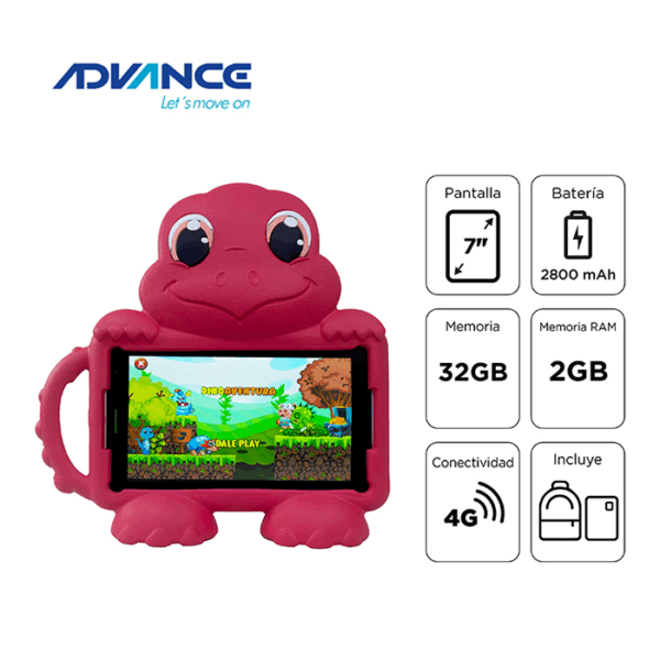 Tablet Advance Intro TR8990, 7" IPS 1024x600, Android 14 Go, 4G, Dual SIM, 32GB, RAM 2GB
