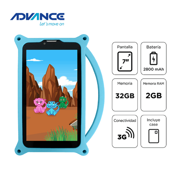 Tablet Advance Intro TR6955, 7" IPS 1024x600, Android 11 Go, 3G, Dual SIM, 32GB, RAM 2GB