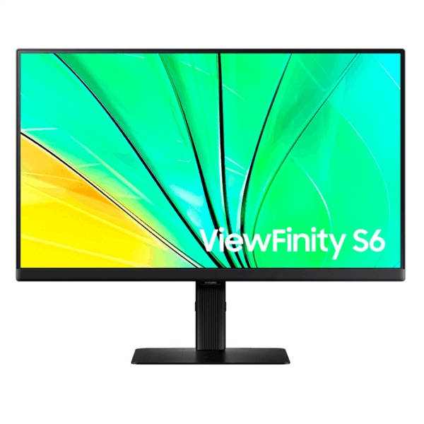 Monitor plano SAMSUNG ViewFinity S6, 24" QHD IPS, HDMI, Display Port, PIVOT, negro