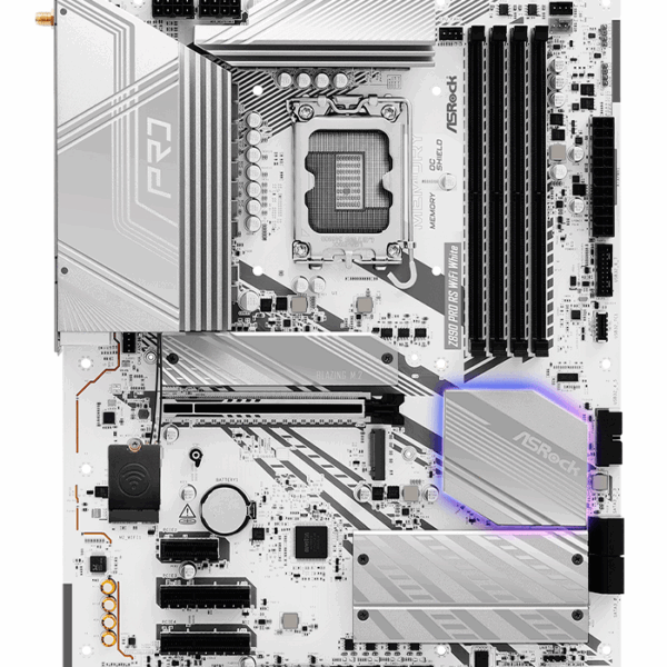 Motherboard ASROCK Z890 Pro RS WiFi White, Chipset Intel Z890, LGA 1851, HDMI, DP, ATX