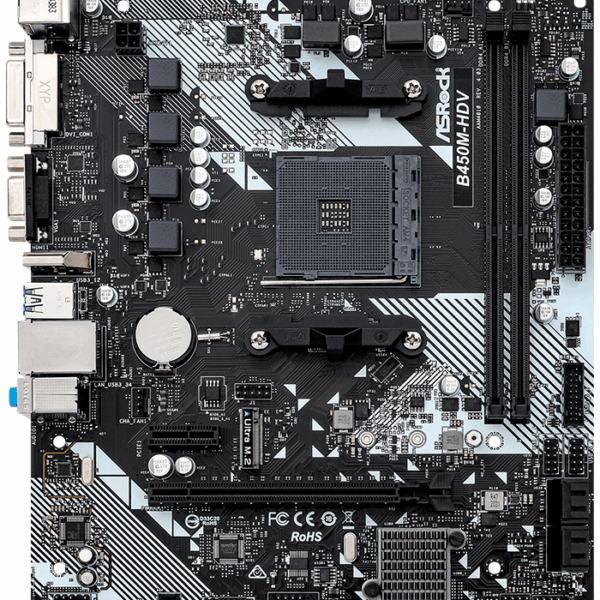 Motherboard ASROCK B450M-HDV R4.0, Chipset AMD B450, Socket AMD AM4, mATX