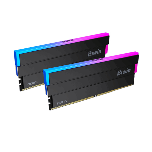 Memoria UDIMM Biwin Black Opal DW100 RGB, 64GB (2x32GB) DDR5-6000, PC5-48000, CL30, 1.35V