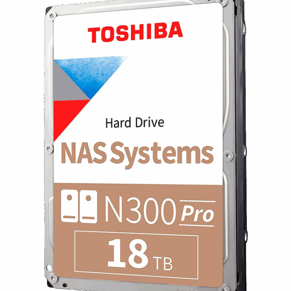 Disco duro Toshiba N300 PRO NAS, 18TB, SATA 6.0Gb/s, 7200rpm, 512MB Cache, 3.5".