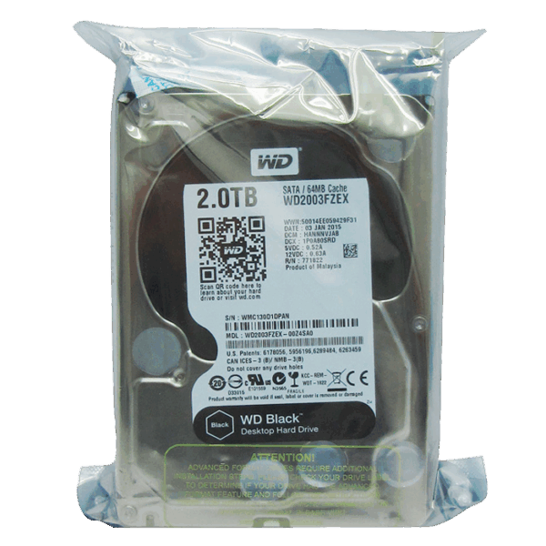 Disco duro Western Digital Black, 2TB, SATA 6 Gb/s, 7200 RPM, 3.5".