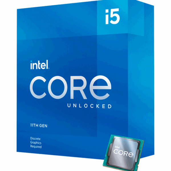 Procesador Intel Core i5-11600KF 3.90 / 4.90 GHz, 12 MB Caché L3, LGA1200, 125W, 14 nm.
