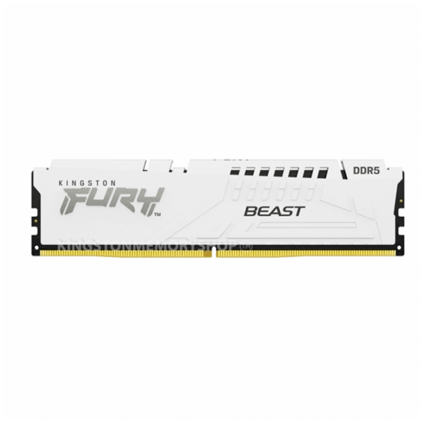 Memoria DIMM Kingston FURY Beast White, 16GB DDR5-5200MHz PC5-41600, CL40, 1.25V, Non-ECC