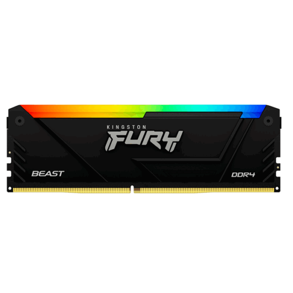 Memoria Kingston Fury Beast RGB BLACK, 16GB DDR4 3200 MHz, PC4-25600, CL16, 1.35V.