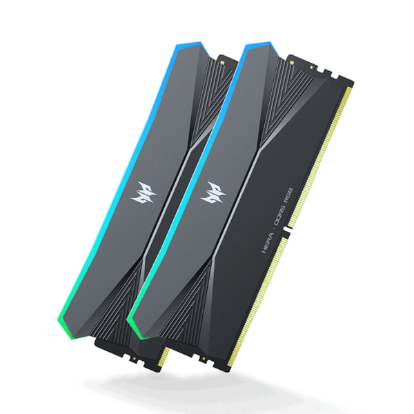 Memoria RAM Predator Hera RGB, 64GB (2x32GB) DDR5-6400MHz, CL32, 1.4V, Color Negro