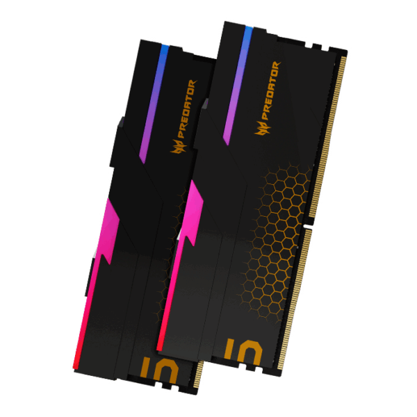 Memoria RAM Predator Hermes RGB 32GB (2x16GB) DDR5-6800MHz, CL32, 1.4V, Color Negro