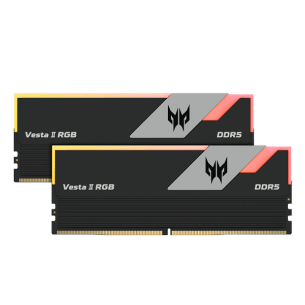 Memoria U-DIMM Predator Vesta II RGB, 32GB (2x16GB) DDR5-6000MHz, PC5-48000, CL32, 1.35V.
