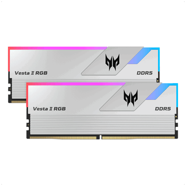 Memoria U-DIMM Predator Vesta II RGB, 32GB (2x16GB) DDR5-6000MHz, PC5-48000, CL32, 1.35V.