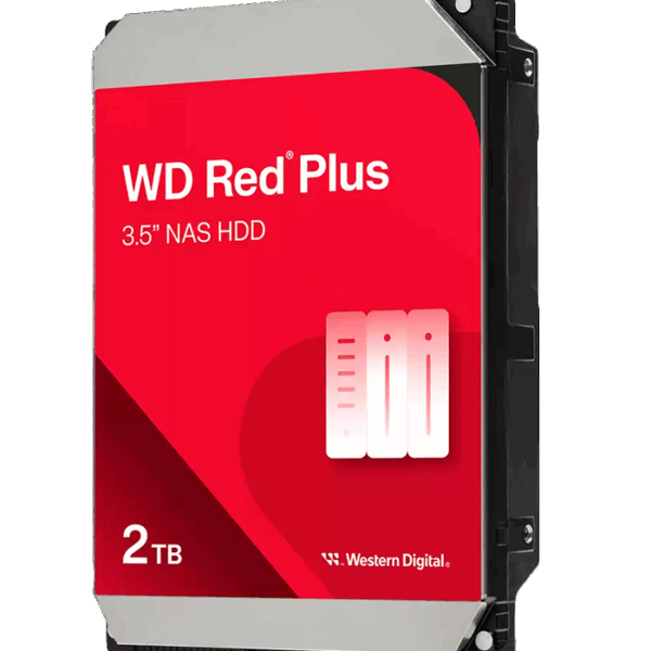 Disco duro Western Digital Red Plus WD20EFPX, 2TB, SATA, 5400rpm, 3.5", Cache 64MB