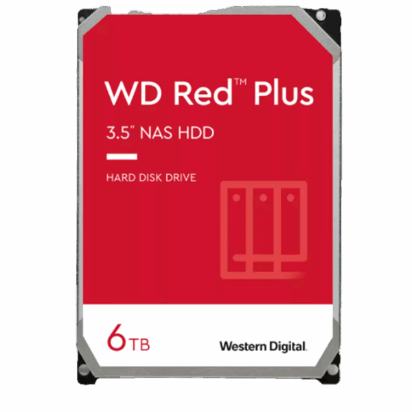 Disco duro Western Digital Red Plus WD60EFPX, 6TB, SATA, 5400rpm, 3.5", Cache 256MB