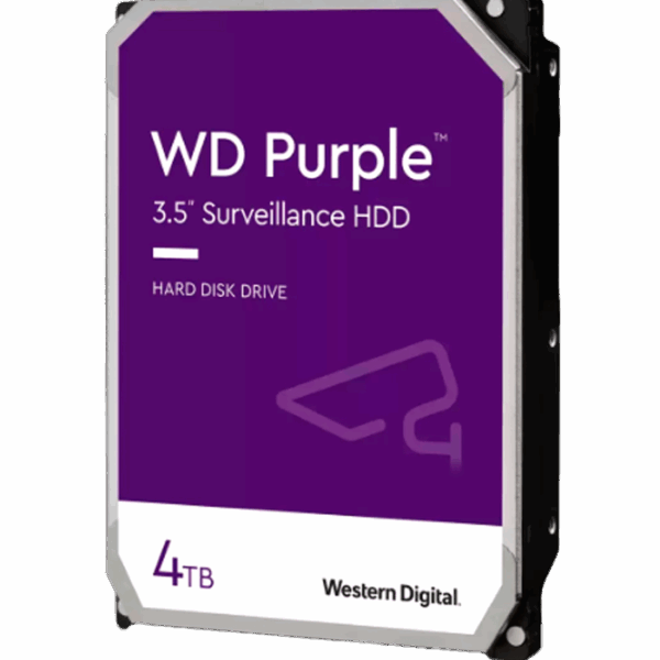 Disco duro Western Digital WD Purple, 4TB, SATA 6.0 Gb/s, 256MB Cache, 5400 rpm, 3.5".