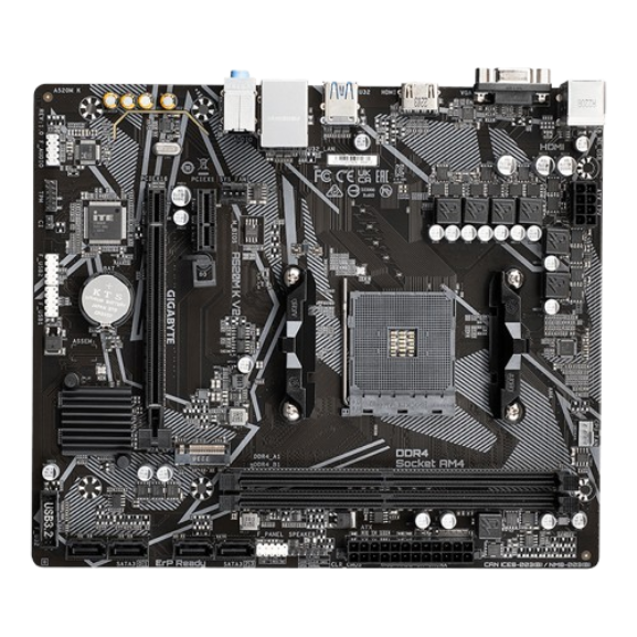 Motherboard Gigabyte A520M K V2 (rev. 1.0) Chipset AMD A520, Socket AM4, Micro ATX