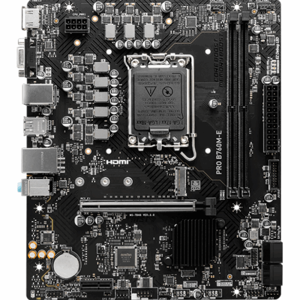 Motherboard MSI PRO B760M-E, Chipset Intel B760, LGA1700, HDMI, VGA, mATX