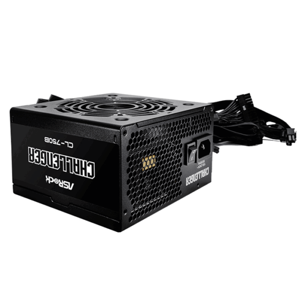 Fuente de alimentación Asrock, 750W, ATX, 80 Plus Bronze.