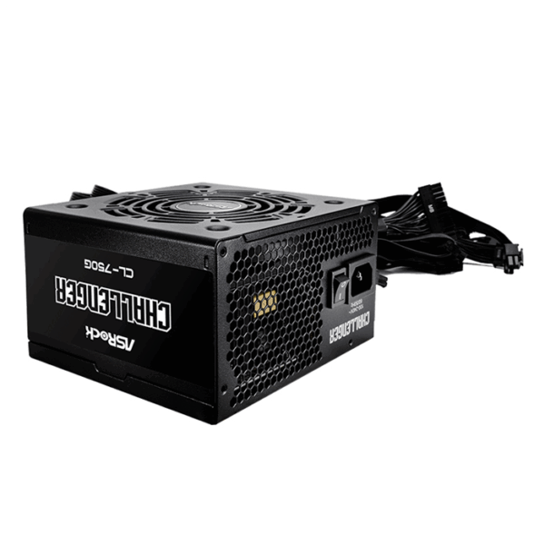 Fuente de alimentación Asrock, 750W, ATX, 80 Plus Gold.
