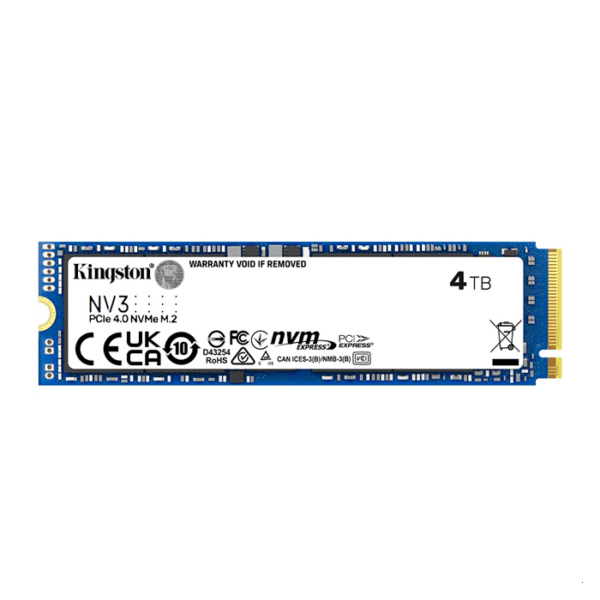 Unidad en estado solido Kingston 4000GB NV3 PCIe 4.0 NVMe M.2 SSD