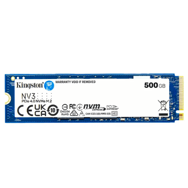 Unidad en estado solido Kingston 500GB NV3 PCIe 4.0 NVMe M.2 SSD