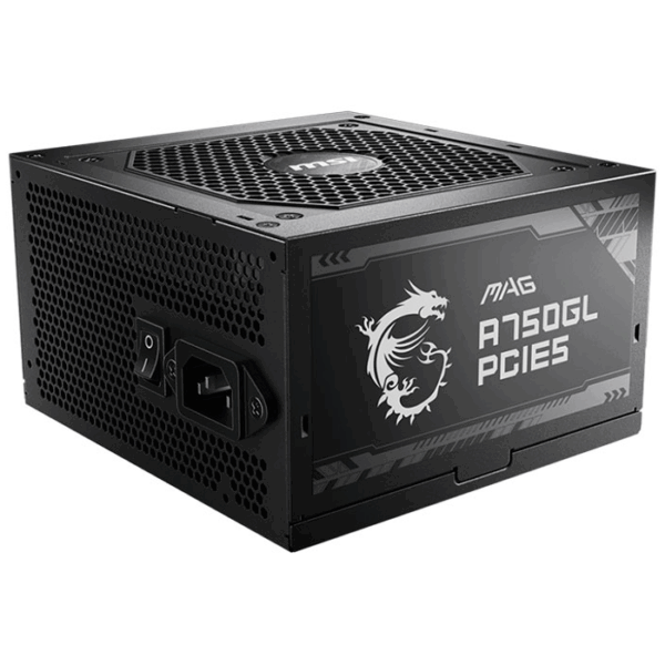 Fuente de alimentación MSI MAG A750GL PCIE5, 750W, 80 PLUS Gold, Formato ATX.