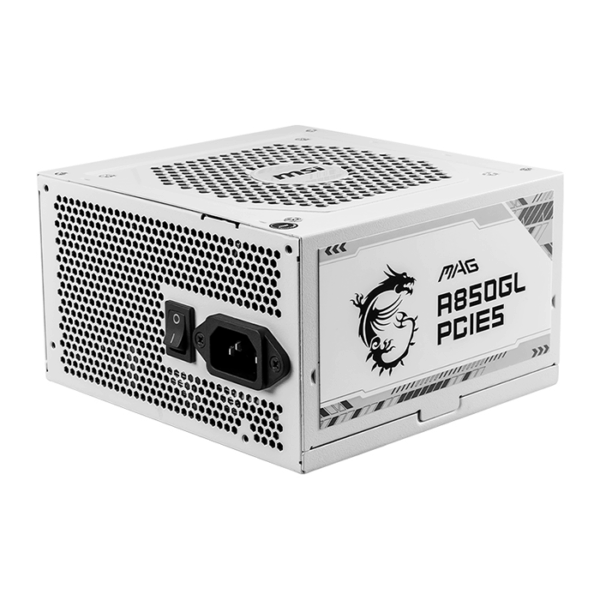 Fuente de alimentación MSI MAG A850GL PCIE5 WHITE, 80 PLUS Gold, Formato ATX.