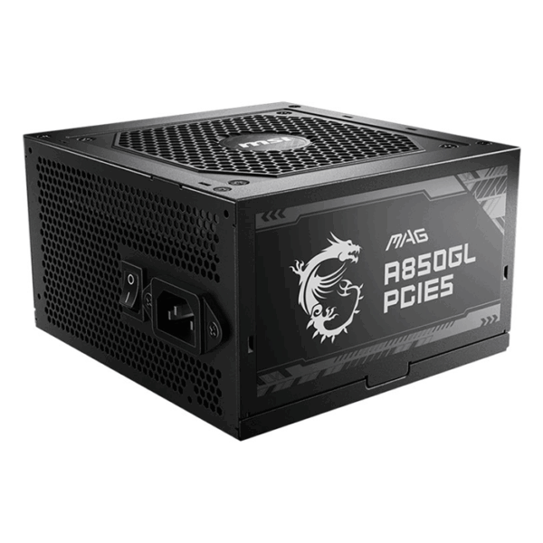Fuente de alimentación MSI MAG A850GL PCIE5, 850W, 80 PLUS Gold, Formato ATX.