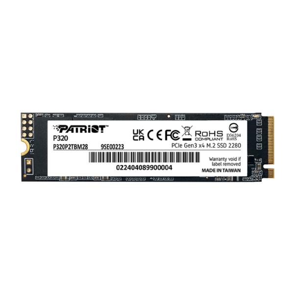 Unidad en estado sólido PATRIOT P320, 512GB, M.2 2280 PCIe Gen 3 x4 NVMe 1.3