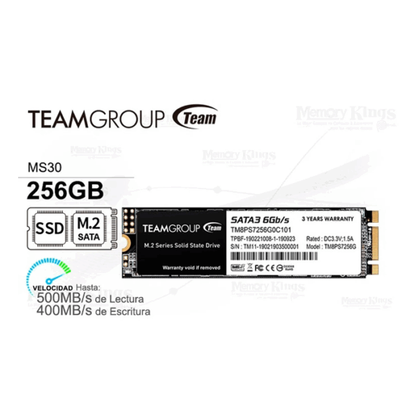 Unidad en estado solido TG MS30 M.2 2280 256GB SATA III 6Gb/s