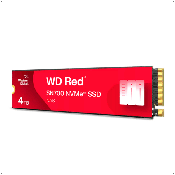 Unidad en estado sólido WESTERN DIGITAL SN700 4TB M.2 2280 D5-M NVMe 8Gb/s, Rojo
