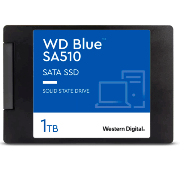 Unidad en estado solido Western Digital Blue SA510, 1TB, SATA 6Gb/s, 2.5", 7mm.