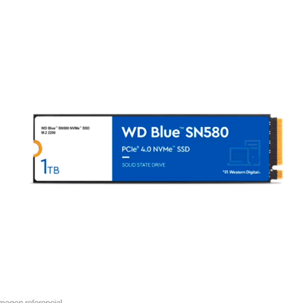 Unidad en estado solido Western Digital Blue SN580 1TB M.2 2280, PCIe Gen 4.0 x4 NVMe 1.4b