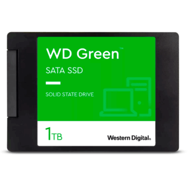 Unidad en estado solido Western Digital Green, WDS100T3G0A, 1TB, SATA 6Gb/s, 2.5", 7mm.