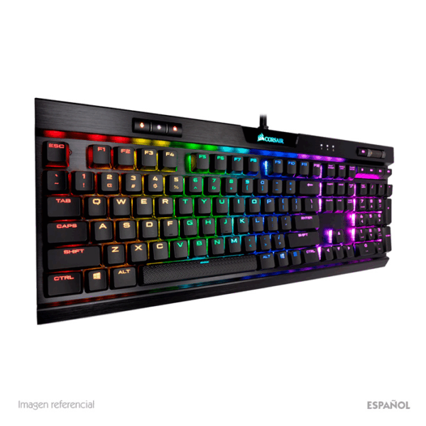 Teclado Corsair K70 RGB , mecánico, Multimedia, USB, retroiluminado.