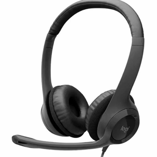 Auriculares Estereo (On-Ear) con microfono Logitech H390, Interfaz USB-A, Color negro